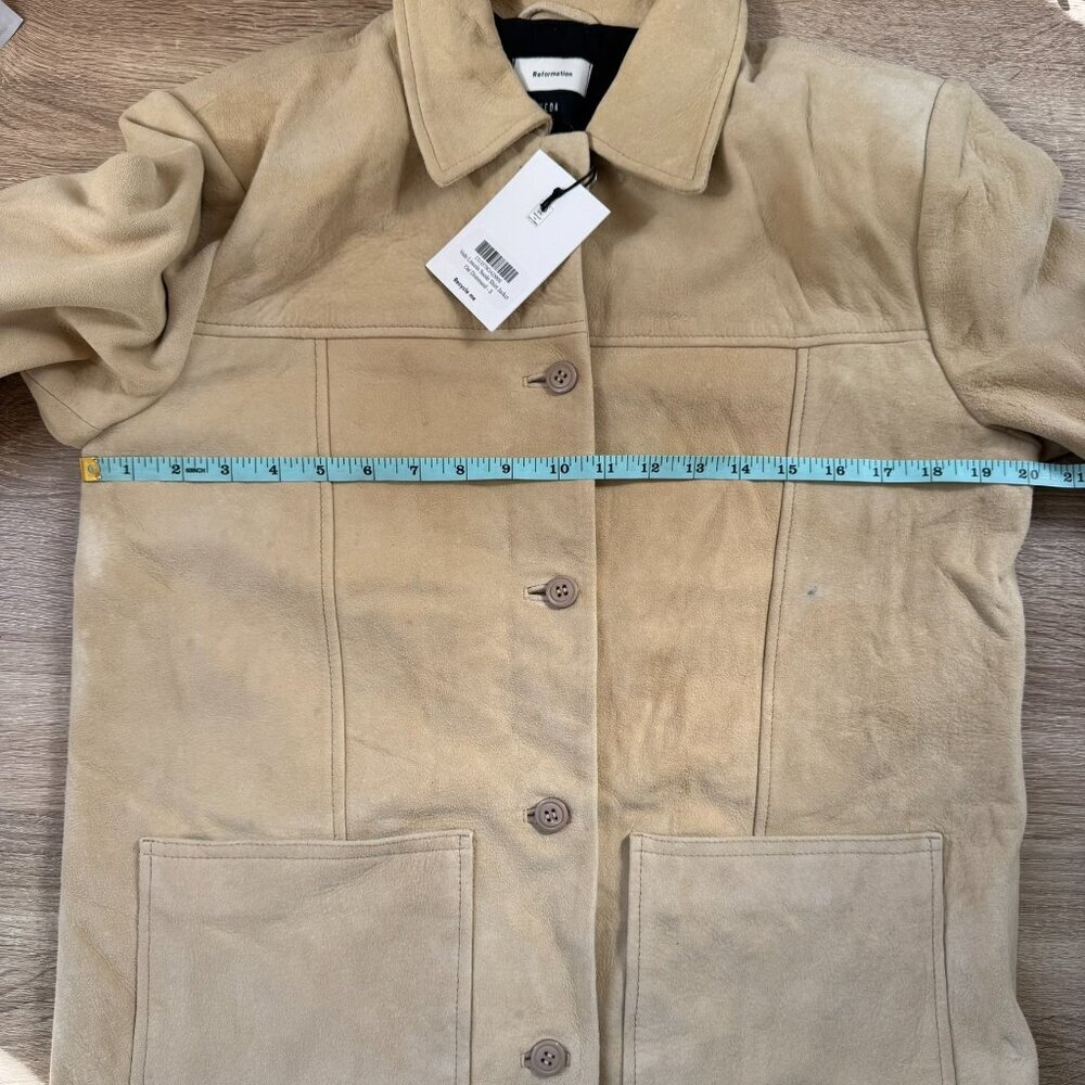 NWT Reformation Veda Lincoln Suede Jacket Tan Small - Picture 8 of 16